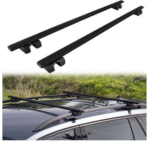 CHROMEMASTER | Dachgepäckträger Dachträger Kompatibel mit Dacia Logan MCV Kombi 2013-2020 | Er dient zum Transport Einer Dachbox, Fahrradträger, Leiter; Robuste Dachträger aus Stahl