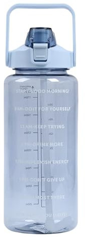 Vgvgaj 2L Gourde Sport, Gourde Sport Avec Marqueur De Temps, Gourde Motivation, Bouteille D'eau Anti-fuite Pour Fitness, Étanche Et Réutilisable, Bouteille Pour Sport, Yoga, Bureau, Gym