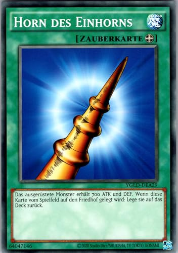 Horn des Einhorns - YGLD-DEA29 - Common - Deutsch - Yugioh - Yugi's Legendary Decks - mit RC-Fieldcenter