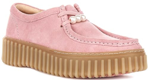 Clarks Torhill Bee Women's Ribbed Outsole Soft Adj Laces Shoes (Rose, UK Footwear Size System, Adult, Women, Numeric, Medium, 7)