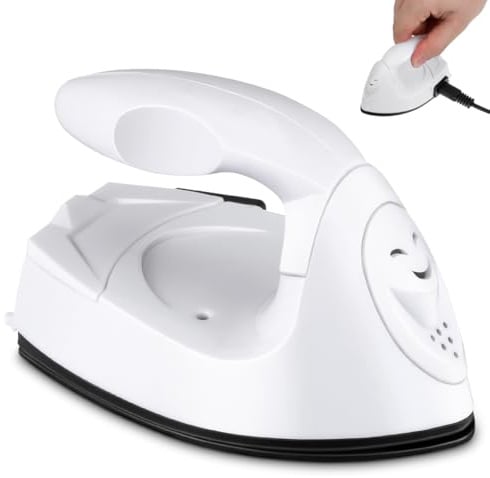 Besportble Mini Plancha PortáTil Para Manualidades Con Base Antiadherente Y Orificios De VentilacióN MáQuina De Prensa De Calor Para Transferencia TéRmica En Vinilo Pegatinas Y Cuentas