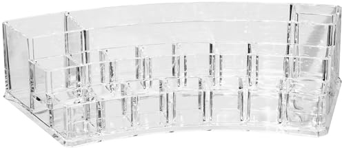 Fantasia Kosmetik-Organizer, Acryl, halbrund, leer, Maße: 28.2 x 11.9 cm x 6.5 cm