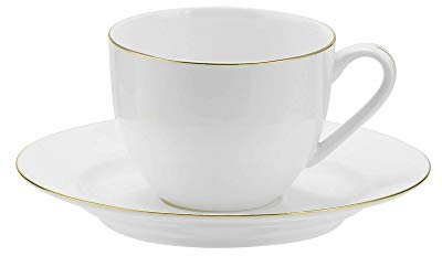 Royal Worcester Serendipity Gold Teacup and Saucer 220ml Set of 4