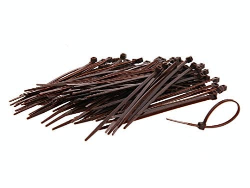 100mm x 2.5mm Brown Nylon Cable Ties (Pack of 20)