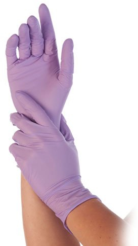 FRANZ MENSCH Hygostar Nitrilhandschuhe Safe Light | puderfrei, lila, 9/L, 24cm, 100 Stück, Einweghandschuhe, Einmalhandschuhe, in Gr. XS, S, M, L, XL & XXL verfügbar