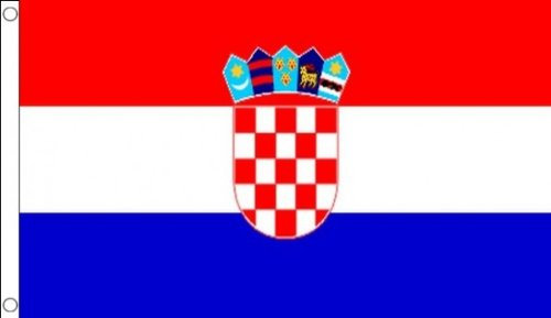 1.52 x meters 0.91 meters (150 cm x 90 cm)-Croatia Kroatien 100% Polyester Material Fahne Flagge Banner, Ideal für Pub, Club, Schulfest Business Party-Dekoration