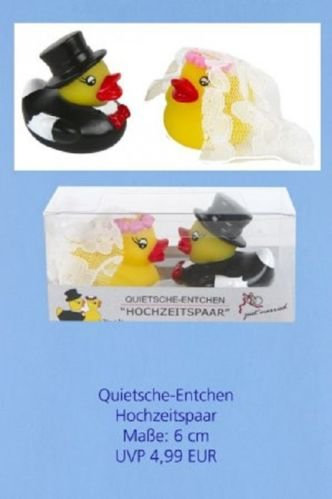 Quietscheente Badeente Ente Plastikente Quietscheentchen als Hochzeitspaar