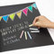 Itian Tafelfolie selbstklebend, großes dekoratives Memoboard Wandfolie für Zuhause und im Büro, 45 x 200cm(Schwarz)