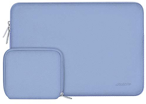 MOSISO Laptop Case Compatible with MacBook Air/Pro Retina, 13-13.3 inch Laptop, Compatible with MacBook Pro 14 Inch 2021 2022 M1 Pro/Max A2442, Neoprene Sleeve with Small Cover, Serenity Blue