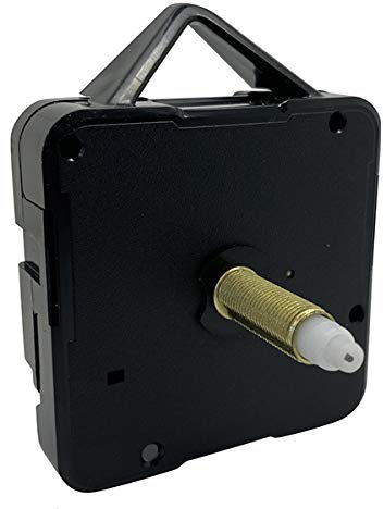 New Replacement Ticking Quartz Clock Movement Mechanism Motor Battery Operated For Repair ROHS (Extra Long - Gold Thread 20mm - Total Spindle 27mm)