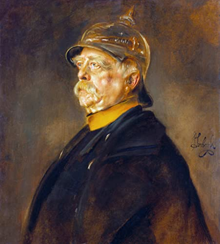 Kunstdruck/Poster: Franz Seraph von Lenbach Fürst Otto von Bismarck im Profil mit Kürassierhelm - hochwertiger Druck, Bild, Kunstposter, 40x45 cm