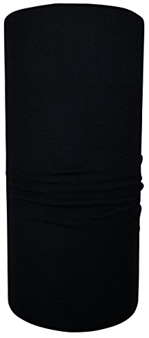 Hilltop Multifunktionstuch/Halstuch/Schlauchtuch/Bandana/unifarben, Farbe uni:schwarz