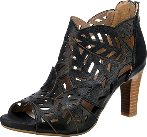 Sandales à bout ouvert Alcebaneo 048 pour femme LAURA VITA, noires (Noir Noir), 40 UE