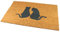 Black Ginger Large, Thick, Decorative, Patterned Coir Door Mats with Nature Designs (Pair of Cats)
