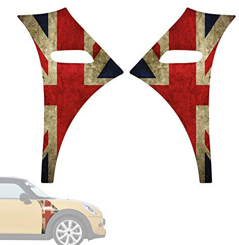 Paileco Pegatina gráfica para guardabarros delantero (bandera de Grunge Union Jack) para F55 F56