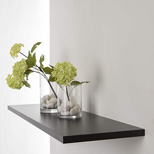 DURAline Wandregal Regalbrett Regal Brett XS2 Black Oak | Schwarze Eiche | 60 cm, 80 cm (80 x 23,5 x 2 cm)