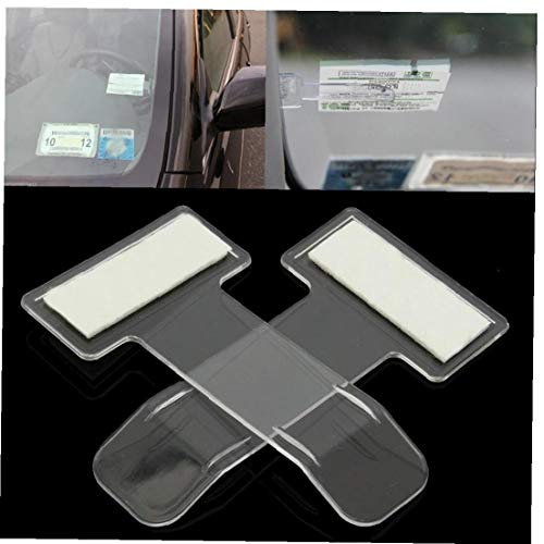 2 pièces/Set Parking Ticket plastique Pare-brise Porte-facture Ticket dossier de stationnement des véhicules aux porteurs de billets permis Attache Adhésive TapeCar