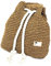 QZJXG98 Mochila tejida de paja para mujer, ecológica, para viajes, playa, bolsa de hombro tejida, Khaki, 30 x 10 x 36cm