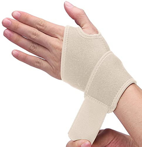 Handgelenkstütze für Sport und Alltag, Handgelenk-Kompressionsbandage zur Schmerzlinderung, Wrist Wrap für Damen und Herren, Einheitsgröße für linke oder rechte Hand, einzeln (Hautfarben)