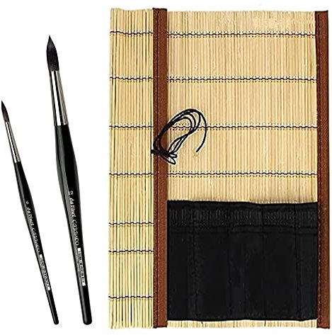 Da Vinci Casaneo Série 5598 Pinceau aquarelle français n° 6 .12 Fabriqué en Allemagne + pince en bambou 28 x 27 cm