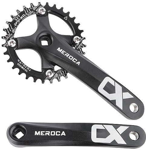 PETCHOR Square Taper Crankset MTB, Mountain Bike Single Speed Crankset, Bicycle Crank Arm Set 170mm 104BCD, 32T Chainring & Bolts