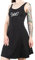SOURKRAUTS Damen Trägerkleid Midina - Frauen Kleid Schwarz Größe S