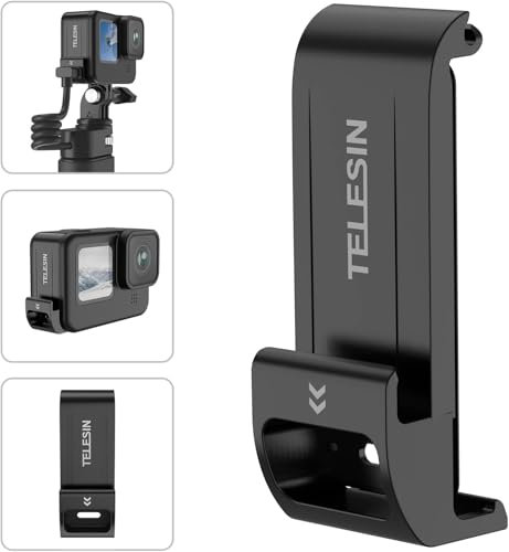 TELESIN G2 Upgraded Battery Cover Water Resistant Protective Cover Charger Charging Side Mount for GoPro Hero 12 Hero 11 Hero 10 Hero 9 Black Camera Accessories