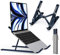 ivoler Laptop Stand, Laptop Holder Riser Computer Tablet Stand, 6 Angles Adjustable Aluminum Ergonomic Foldable Portable Desktop Holder Compatible with MacBook,iPad, HP, Dell, Lenovo 10-15.6” Midnight