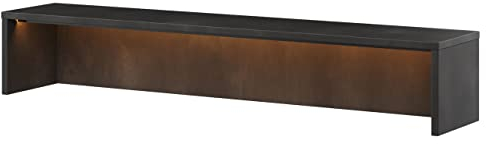 Mirjan24 Aufsatz Teen Flex 110 TF07 mit LED Beleuchtung für den Schreibtisch Teen Flex 110 2S TF06 (Raw Steel)