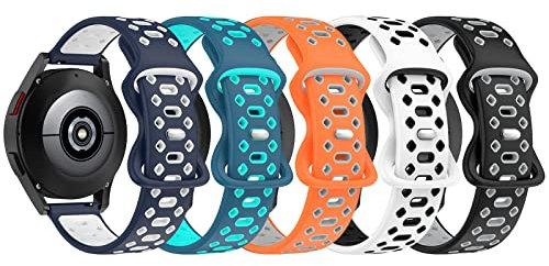 Armband kompatibel für Withings ScanWatch 42mm, Steel HR 40mm, Steel HR Sport 40mm einstellbar atmungsaktiv Sport Ersatz Armband für Withings ScanWatch Horizon (5er Pack A)