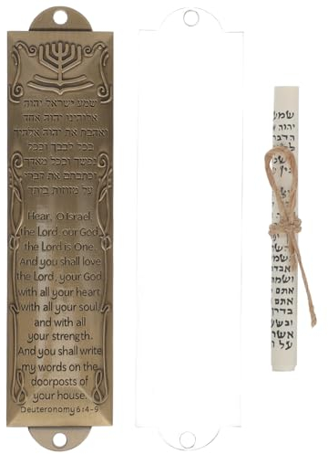 MAGICLULU 1 Satz Religiöse Heilige Schriftrolle Sache Mit Jüdischen Tür Geschenke Für Männer Moderner Mesusa-fall Dekorationen Für Die Haustür Tefillin Haussegen Perfekt Mann Leuchter Metall