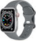 Epova Compatible con Correa Apple Watch 38mm 40mm 41mm 42mm, Mujer Hombre Silicona Pulsera para iWatch SE Series 10 9 8 7 6 5 4 3 2 1, Ceniza espacial, Pequeño