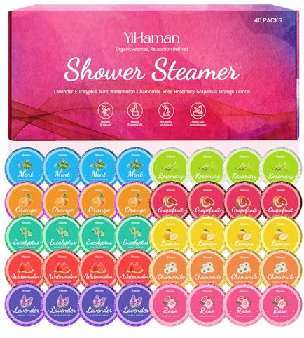 40PCS Shower Steamers Aromatherapy for Women or Men, 10 Scents Shower Bombs