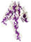 Aquarium Decorations Plants Hanging Terrarium Plants Artificial Lifelike Plant Decor with Suction Cup, 30cm/12inch Purple Leaves