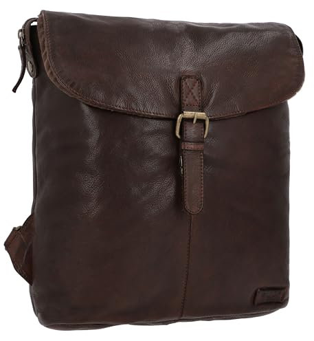 Gusti Kurierrucksack Leder - Kieran Damen und Herren Lederrucksack Braun Leder