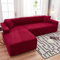 Bishilin Couchbezug Stretch Eckcouch, Sofa Überzug L Form 3 Sitzer + 3 Sitzer 190-230CM+190-230CM Modern Einfarbig Sofaüberwurf Sofabezug Universal Rot