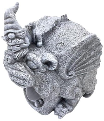 Janurium Gutter Gate Downspout Guard | Resin Dragon Downspout Extension Statue | Outdoor Statue Extender, Down Spout Rain Water Diverter for Outdoor Garden, Patio, Lawn