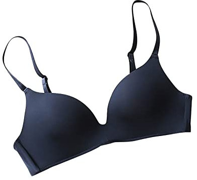 of 5,Women Comfort no Wire Bras Seamless no Show Bra Pack, Front Fastening Padded Racer Back Bras for Women UK, Front Fastening Sports Blue