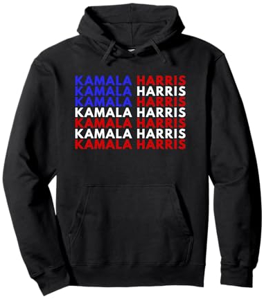 Kamala Harris Präsident Amerikanische Flagge Kamala Name als Flagge Pullover Hoodie