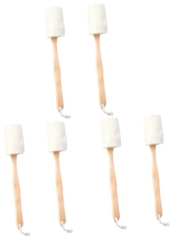 FRCOLOR 3 Sets Bad Peeling Holzgriff Natürliche Luffa Wäscher Bürste Für Dusche Körper 2 Stück * 3