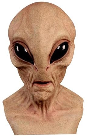 Alien, maschera a testa intera in lattice, spaventosa, realistica, raccapricciante, per Halloween, carnevale, feste, Halloween, cosplay, feste in maschera