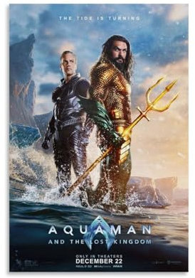 Aquaman Film- und TV-Drama-Poster, klassische Kunst, Film- und Fernsehstars, Nostalgie, Komödie, Horror, Wanddekoration, Schlafzimmer, Büro, Dekoration, Ölgemälde, Stoffposter, 30 x 45 cm, ungerahmter