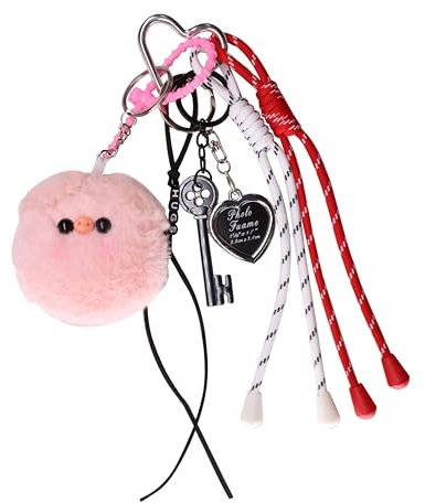 Georgie Porgy Taschenanhänger Schlüsselanhänger Handtaschen Zubehör für Damen Bag Charm Schultasche Rucksack Sporttasche Keychain Geburtstagsgeschenk für Mädchen (Schweinchen Fotorahmen Umarmungen)