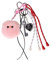 Georgie Porgy Taschenanhänger Schlüsselanhänger Handtaschen Zubehör für Damen Bag Charm Schultasche Rucksack Sporttasche Keychain Geburtstagsgeschenk für Mädchen (Schweinchen Fotorahmen Umarmungen)