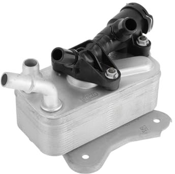 Motoforti Scambiatore di calore per olio motore per BMW Serie 3 E90/E91/E92/E93 2008-2013 Trasmissione Scambiatore di calore No.7800408 Lega di alluper Minio Tono Argento 1 Pezzo
