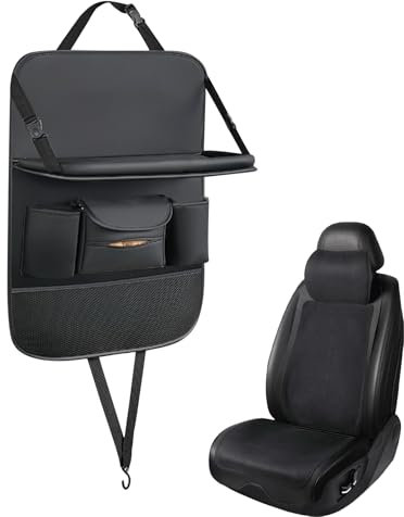 Genérico Organizador de asientos de automóvil, Organizador de asiento trasero de automóvil, Niños, diseño de la bandeja de mesa plegable que ahorra espacio, soporte anti-testigo y bebida para viajes