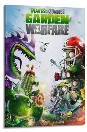 ASDBHGFF Poster décoratif sur toile représentant le jeu de plantes contre les zombies, affiches murales et impression d'art moderne pour chambre à coucher (40 x 60 cm)