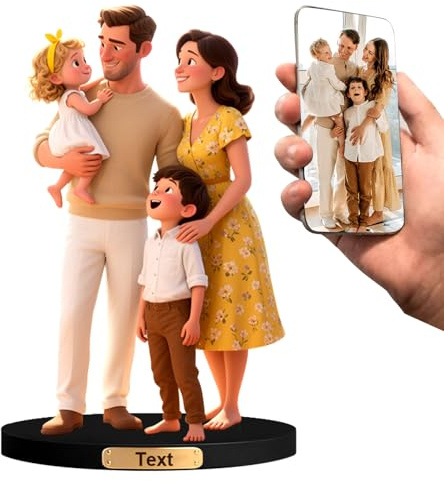HSAEANZL Personalized Custom Cartoon Photo Desktop Decoration,Customized Cartoon Portrait From Photo,Desk Name Ornament Plate Acrylic Plaque For Office Study Livingroom