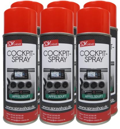 SDV Chemie Cockpitspray Apfelduft 6x 400ml | Cockpit, Pflege, Reiniger, Auto, Car