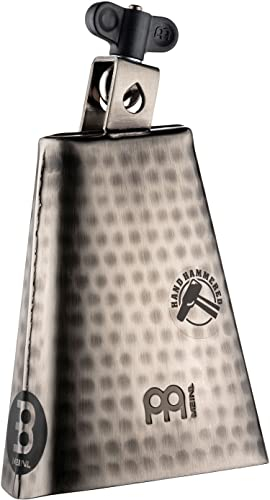 Meinl Percussion Hammered Timbales Cowbell - Mittelgroßes Aufschlagidiophon - Länge 6,25 Zoll - Montierbar - Handgehämmert - Stahl, Silber (STB625HH-S)